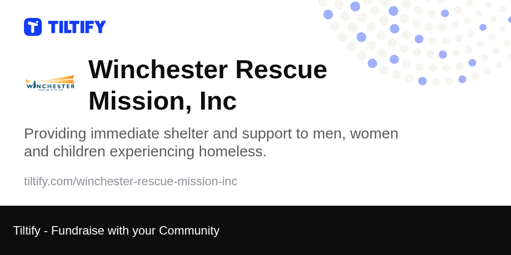 Tiltify Winchester Rescue Mission, Inc