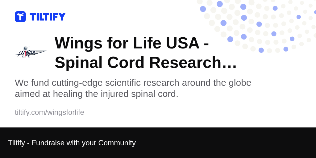 Tiltify Wings for Life USA Spinal Cord Research Foundation, Inc.