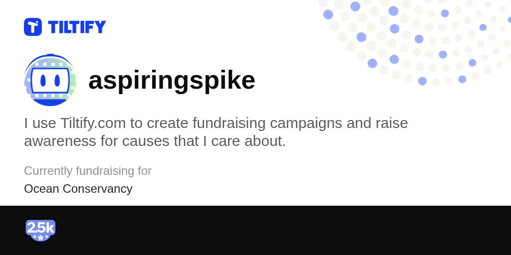 aspiringspike on Tiltify