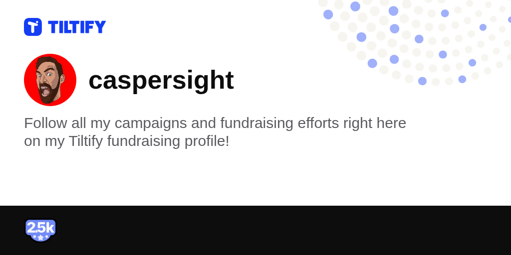 caspersight on Tiltify