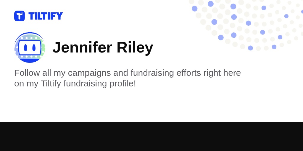 Jennifer Riley on Tiltify