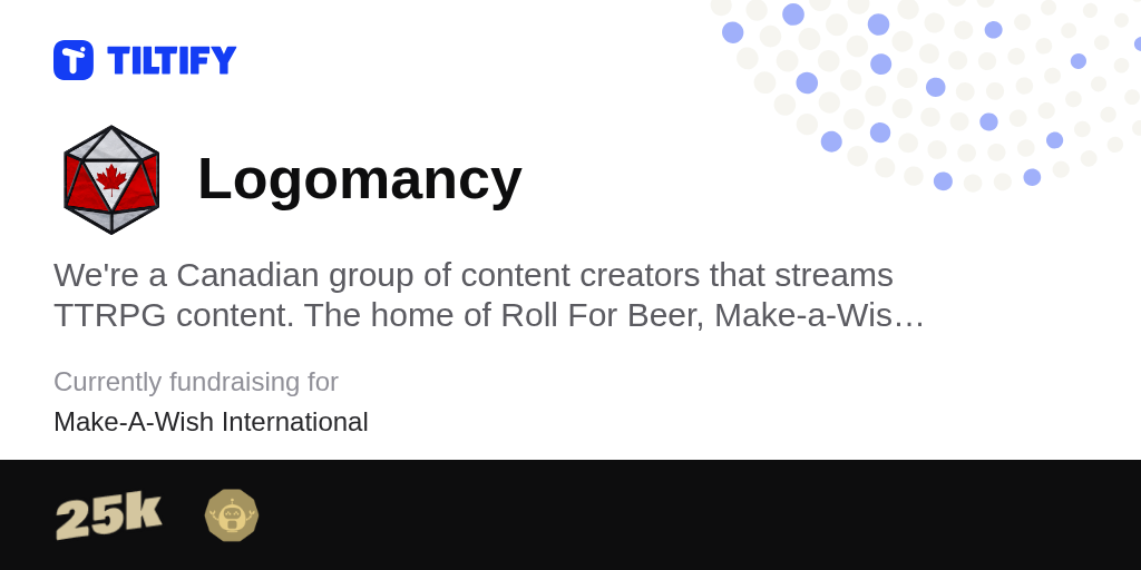 Logomancy on Tiltify