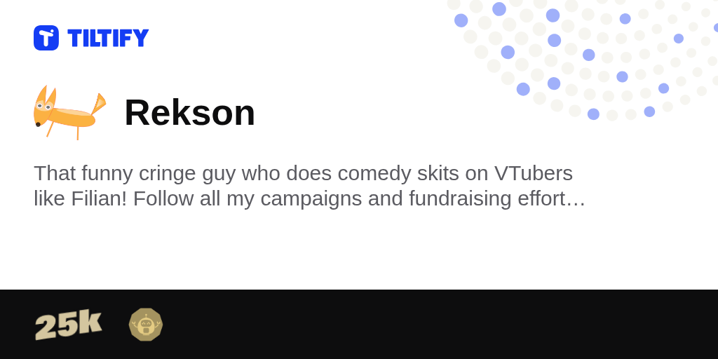 Rekson on Tiltify