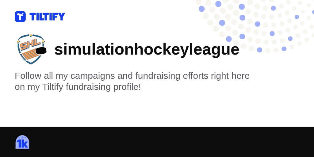 simulationhockeyleague on Tiltify