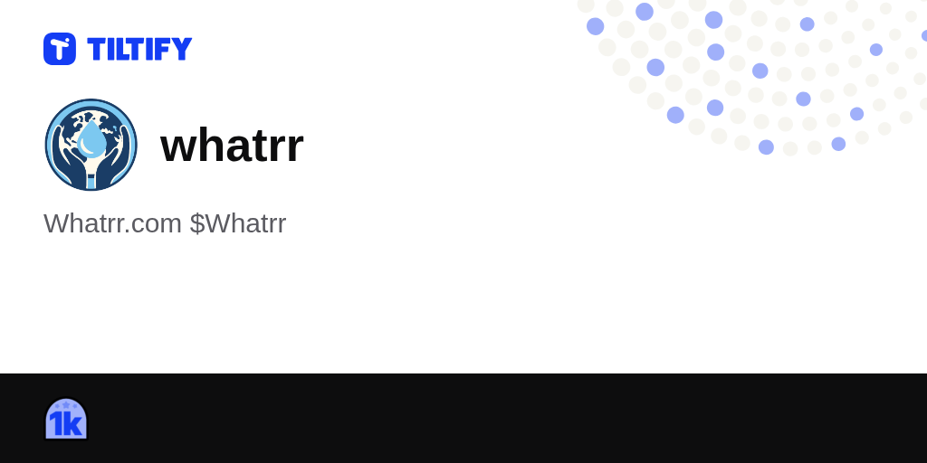 whatrr on Tiltify